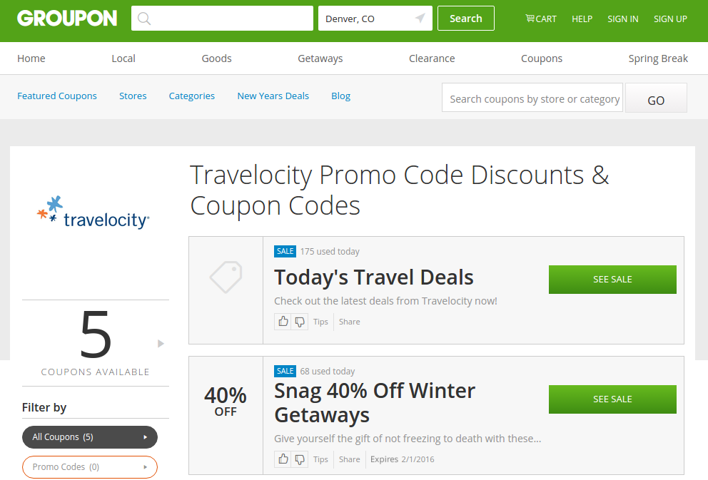 Save big on your next trip with Groupon’s Travelocity deals